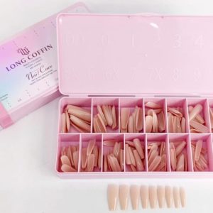 Uñas efecto acrilico coffin nude por 300 und