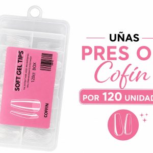 Uñas coffin pre on por 100 und