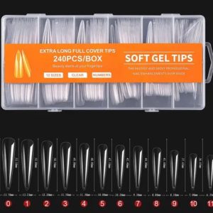 uñas soft gel estileto largas