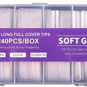 Uñas soft gel cuadradas xxl