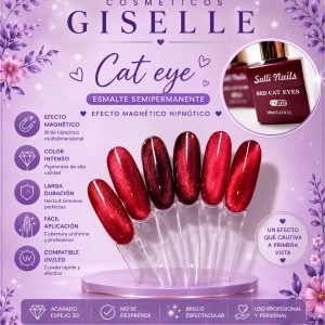 Ojo de gato rojo sulli nail