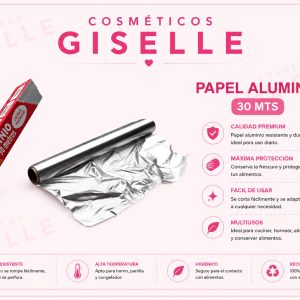 Papel aluminio por 30 mts
