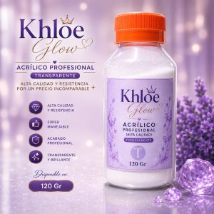 Acrílico trasparente khloe glow 120 mg