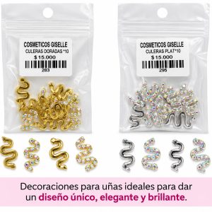 culebritas de decoración de uñas