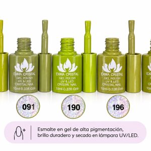 Esmaltes tonos verde oliva