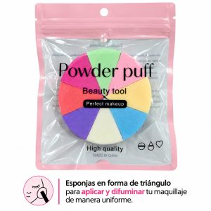 Triangulo tipo de torta para maquillaje