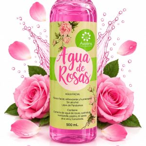 Agua de rosas por 500 ml