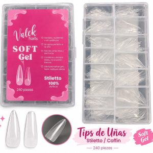 Soft gel estileto por 240 valef nail