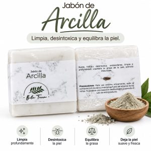 Jabon artesanal arcilla