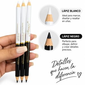 Lapiz negro y blanco para ojos