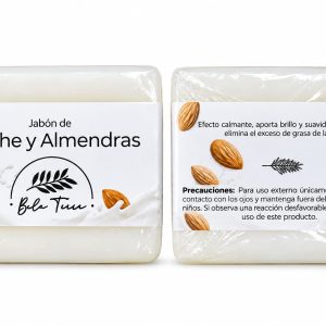 Jabon artesanal leche y almendras
