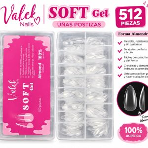 Uñas soft gel valef nail almendra por 512