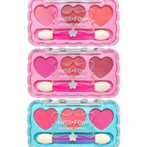 Paleta de rubor corazon por 3